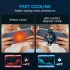 AUOSHI Magnetic Cell Phone Cooler for Game and Live Streaming, Phone Cooling Fan with LED Temperature Display Portable Radiator for All Phones/Laptops Semiconductor Cooler,Black - Image 2
