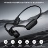 AUOSHI IP68 Waterproof Open Ear Bone Conduction Headphones, Wireless Bluetooth 5.3 Headset with Built-in 32GB Music Player, Underwater Sports Headphones for Swimming,Running,Cycling Workout Gym,Black - Image 4