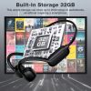 AUOSHI IP68 Waterproof Open Ear Bone Conduction Headphones, Wireless Bluetooth 5.3 Headset with Built-in 32GB Music Player, Underwater Sports Headphones for Swimming,Running,Cycling Workout Gym,Black - Image 3