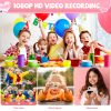 AUOSHI Kids Camera with 32GB Card, Kids Selfie Camera 1080P HD Video Camera with Flip Lens, Children Birthday Gift for Kids, Pink - Image 5