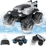 AUOSHI 1:16 Amphibious Remote Control Car Toys for Boys All Terrain Off-Road RC Car Waterproof RC Monster Truck Kids Pool Toys 2.4GHz Remote Control Boat Gifts for Kids Boys