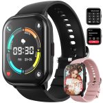 AUOSHI Smart Watch fits for Android & iPhone (Bluetooth Answer/Make Calls), 2.01 inch IP67 Waterproof Tracking Fitness, Sleep Monitor/Pedometer/Calories,Multiple Sports Modes,Black