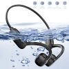 AUOSHI IP68 Waterproof Open Ear Bone Conduction Headphones, Wireless Bluetooth 5.3 Headset with Built-in 32GB Music Player, Underwater Sports Headphones for Swimming,Running,Cycling Workout Gym,Black