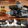 AUOSHI 4K GPS Drone with 3-axis gimbal, 6K camera drone with obstacle avoidance, 4K/30fps video, 3 batteries, 90 minutes flight time, 9000 feet FPV transmission professional drone, auto return - Image 4