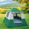 AUOSHI Beach Tent Sun Shelter Pop Up,UV 50+ Beach Sun Shelter for 3-6 Person,Beach Shade with 3 Zippered Doors and 1 foyer,Instant Setup Portable Windproof with Sand Pockets & Carry Bag(Light Blue)