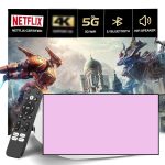 AUOSHI 1080P Mini Projector ,Pink