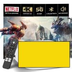 AUOSHI 1080P Mini Projector, Yellow