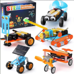AUOSHI STEM Robot Kit for Kids Ages 6+ – 5-in-1 DIY Building & Robotics Crafts, Educational Science & Engineering Toy, Solar & Battery Powered Learning Gift for Boys and Girls